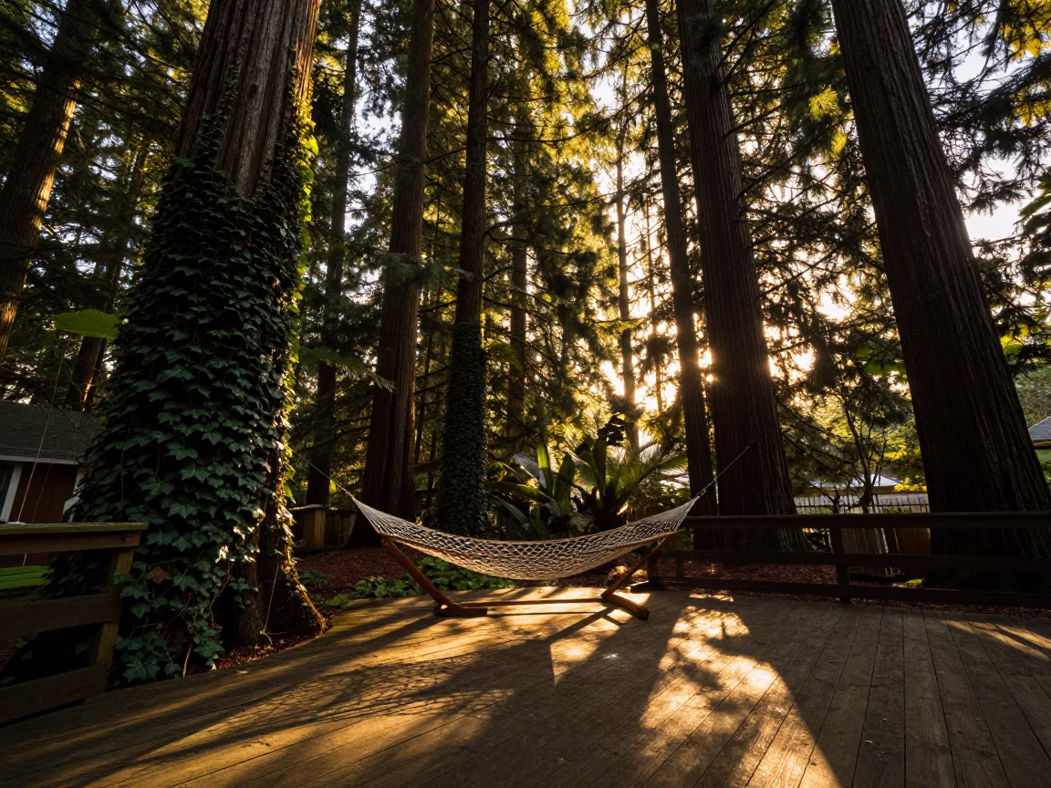 Backyard Scene in Portland in in Portland, Oregon, United States