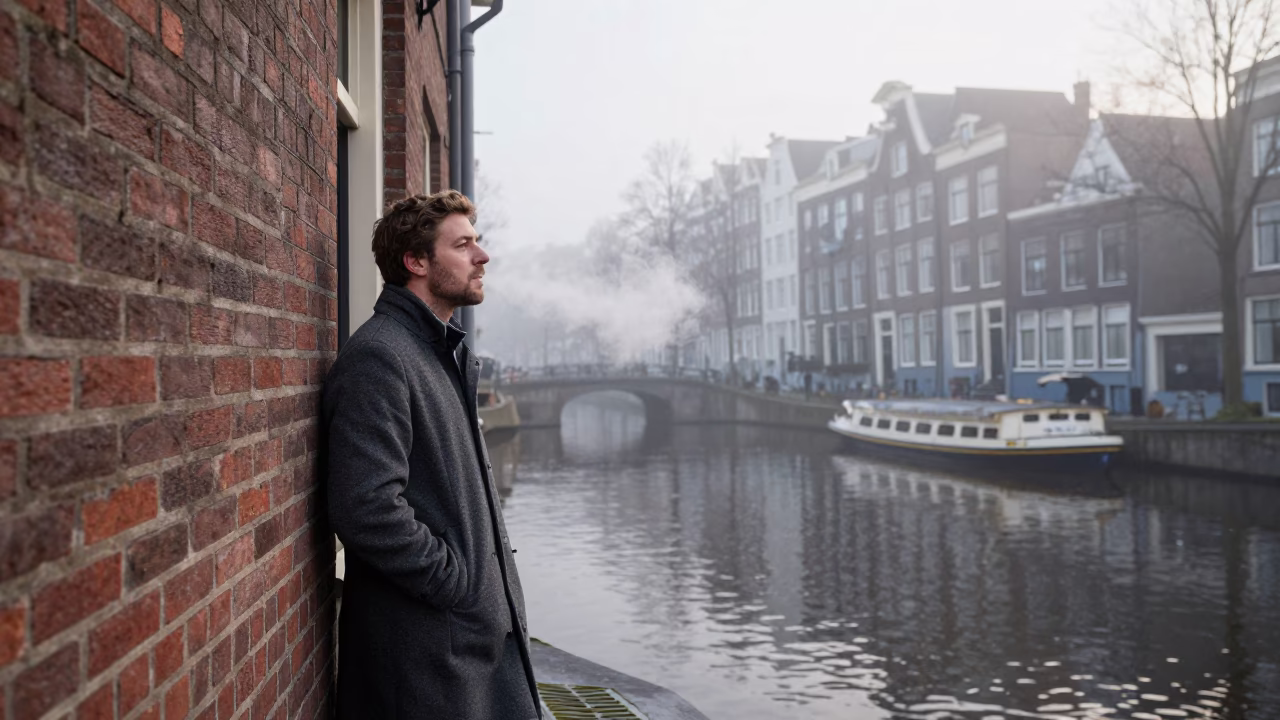 Baker in Amsterdam at Dawn Light in in Amsterdam, Netherlands