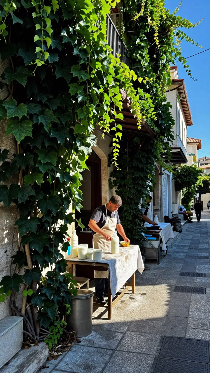 Baker in Athens at Early Morning Light in in Athens, Greece