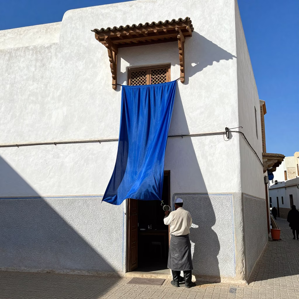 Baker in Essaouira at Noon Light in in Essaouira, Morocco