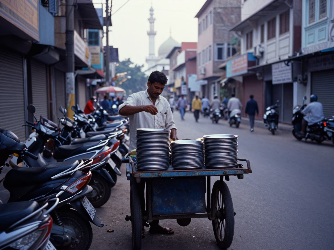 Baker in Hyderabad at Early Morning Light in in Hyderabad, India