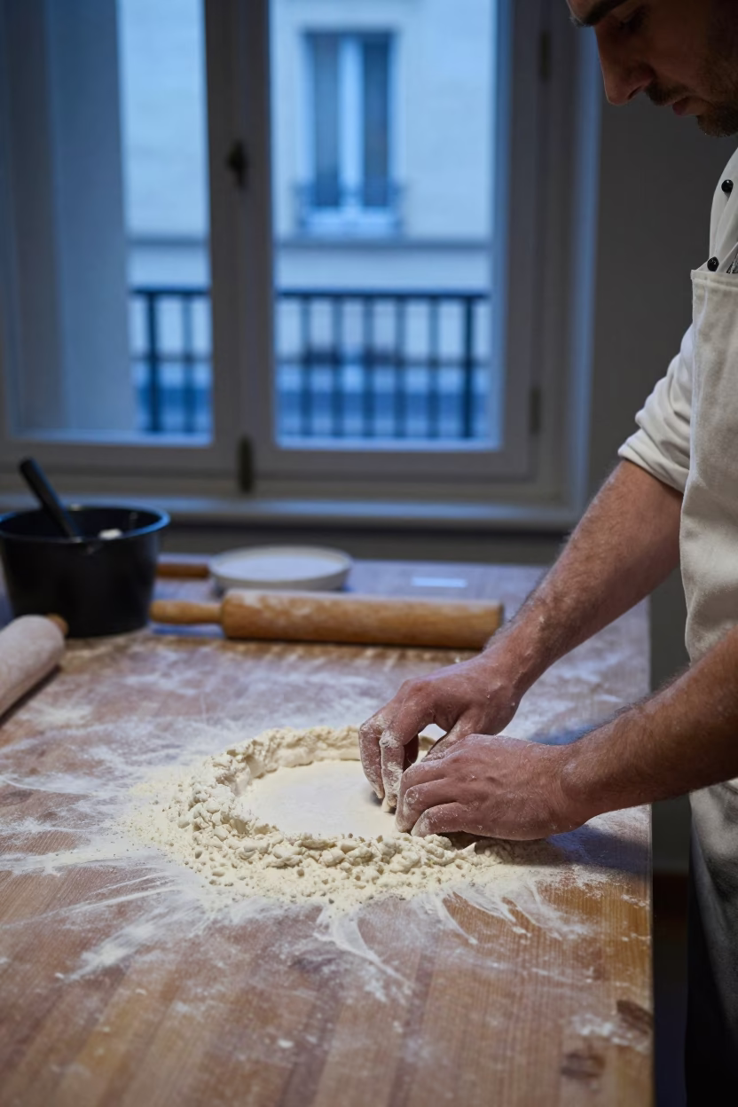 Baker's Workbench in Paris in in Paris, France