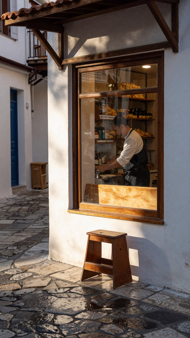 Baker Window in Athens in in Athens, Greece