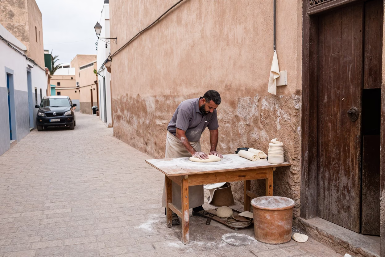 Baker Working in Essaouira in in Essaouira, Morocco