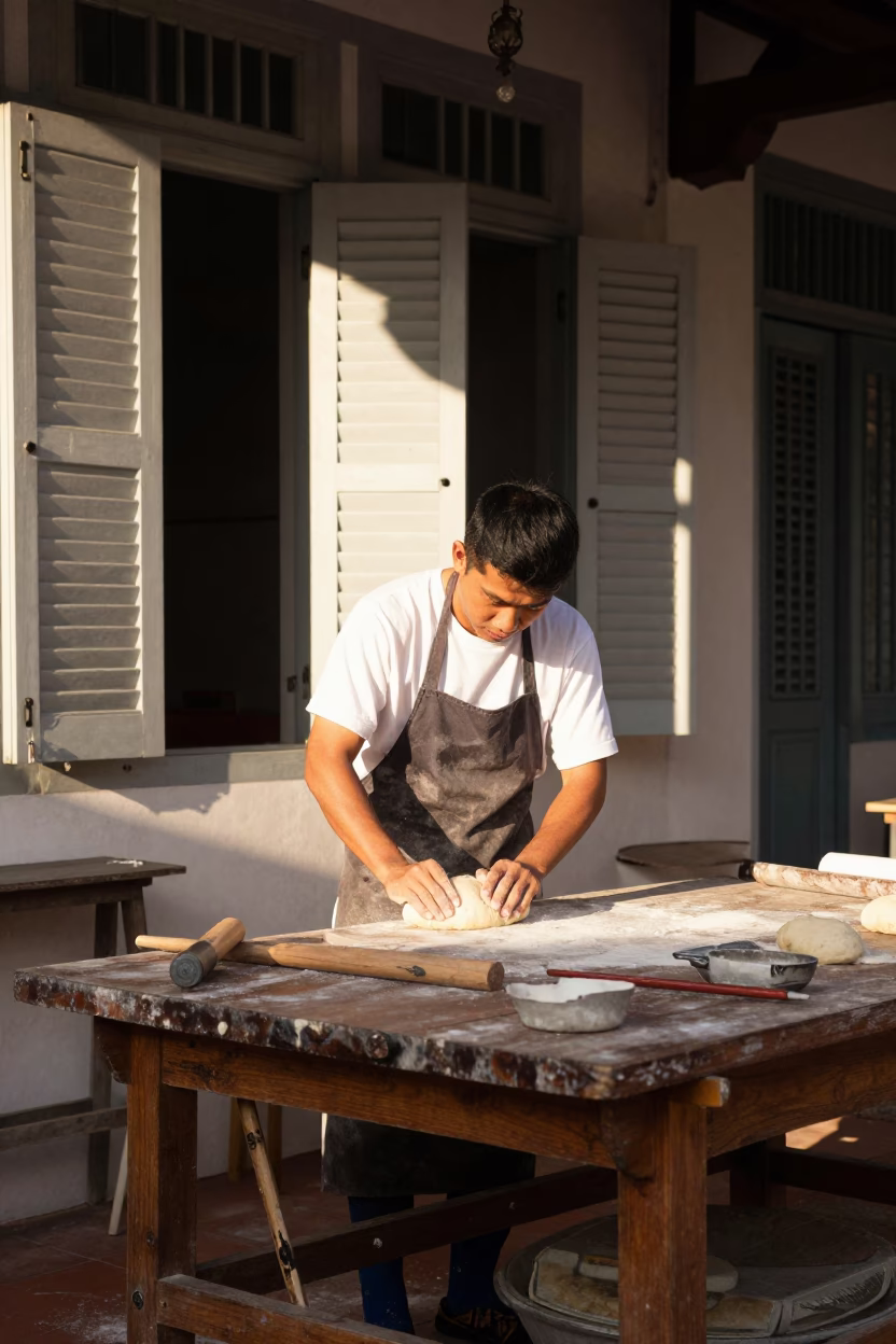 Baker Working in George Town in in George Town, Malaysia