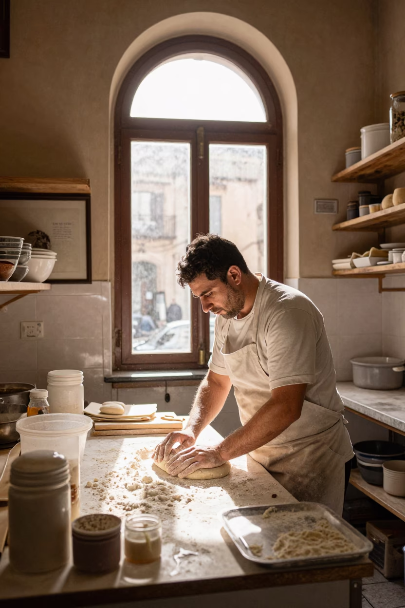 Baker Working in Palermo in in Palermo, Italy
