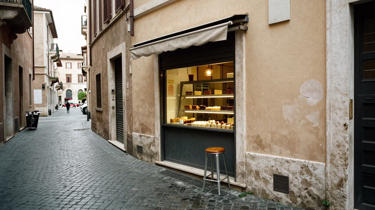 Bakerial Alleyway in Rome in in Rome, Italy