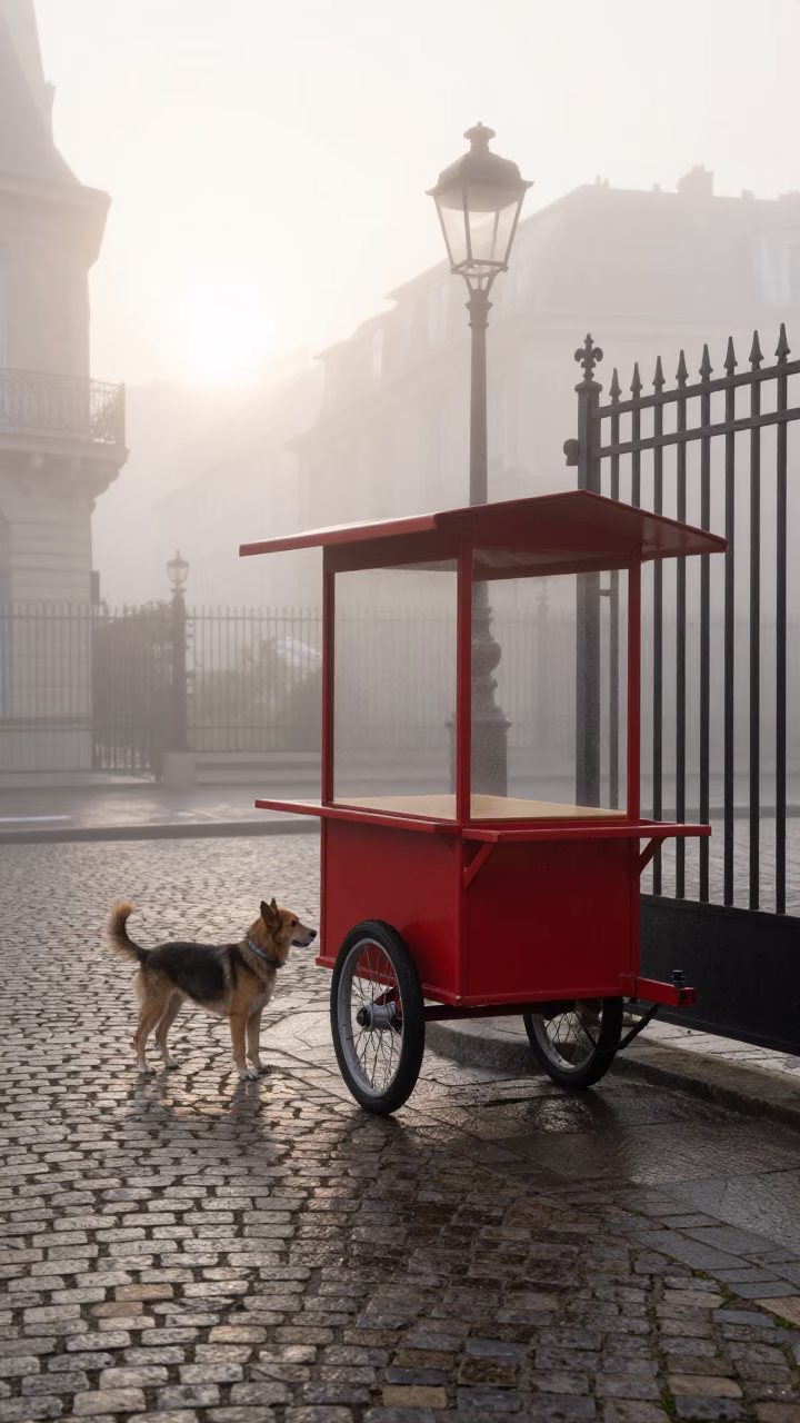 Bakery Cart in Paris in in Paris, France