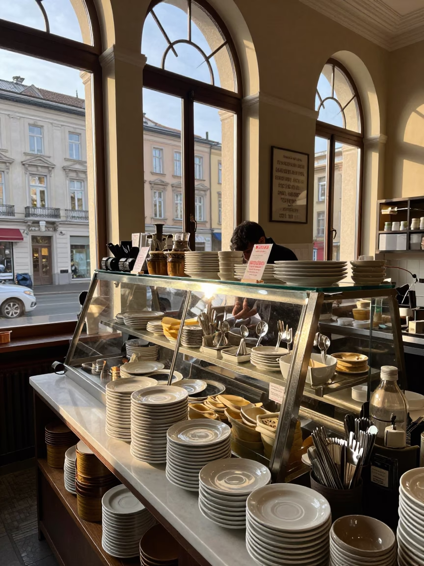 Bakery Counter in Budapest in in Budapest, Hungary