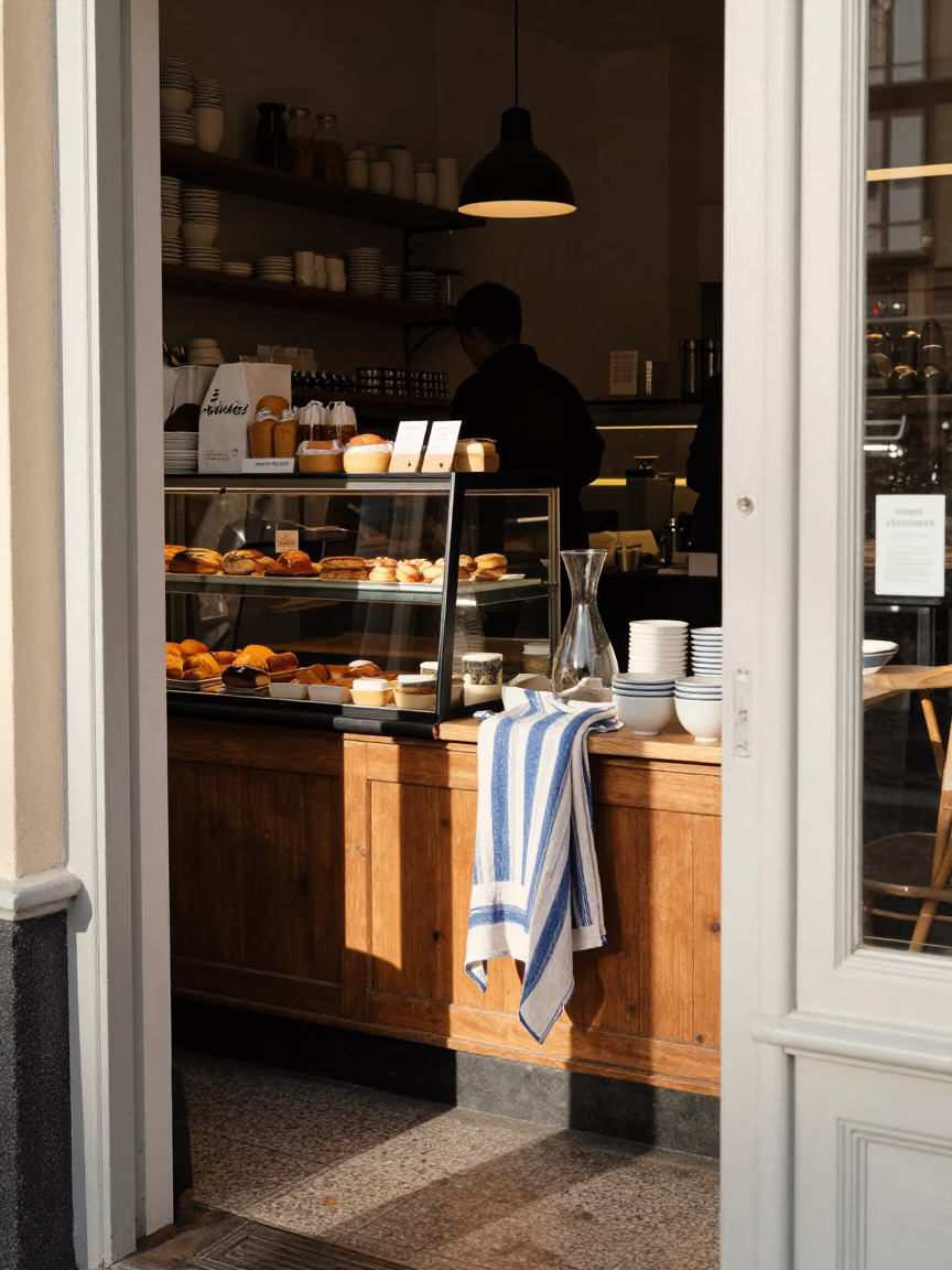 Bakery Counter in Copenhagen in in Copenhagen, Denmark