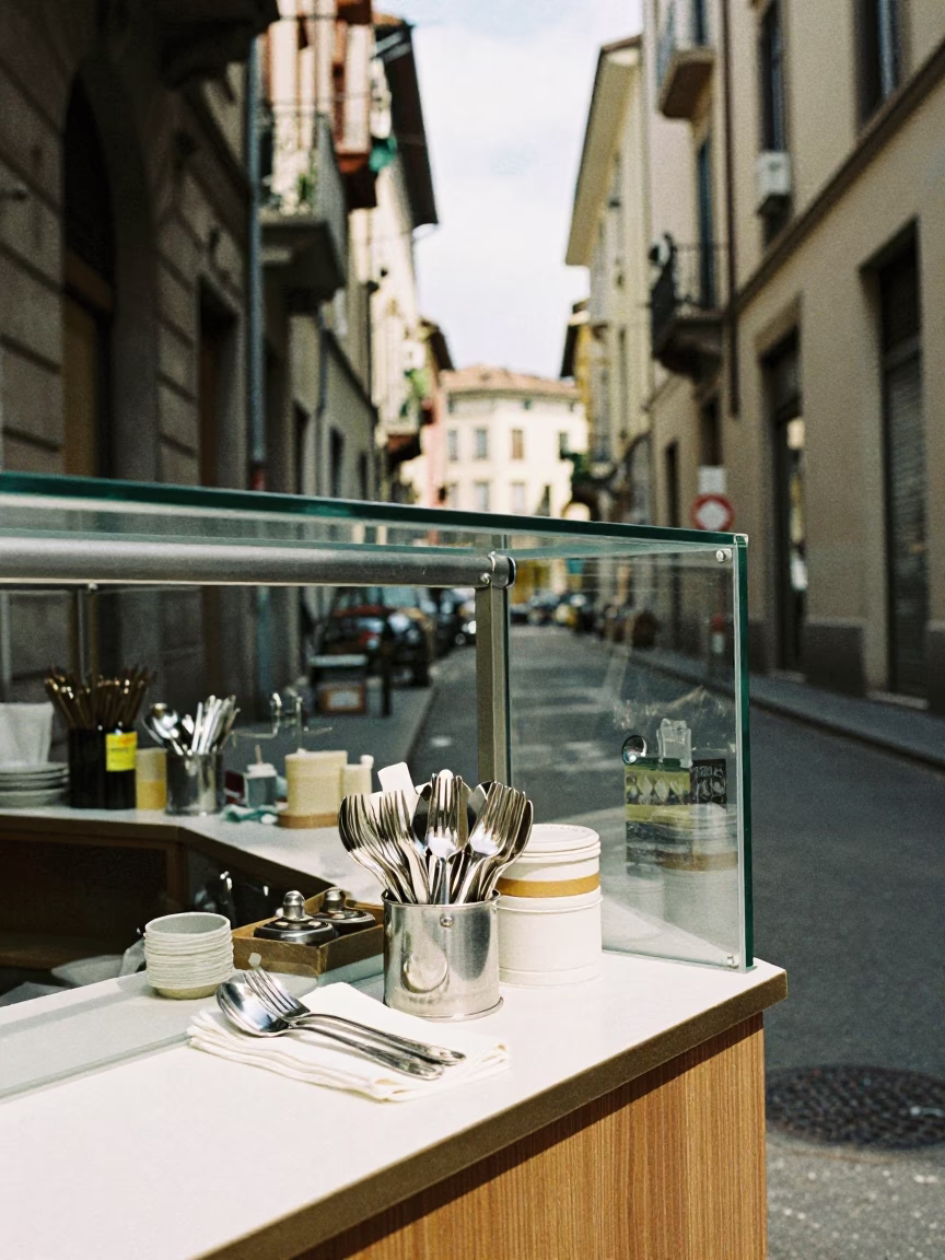 Bakery Counter in Milan in in Milan, Italy