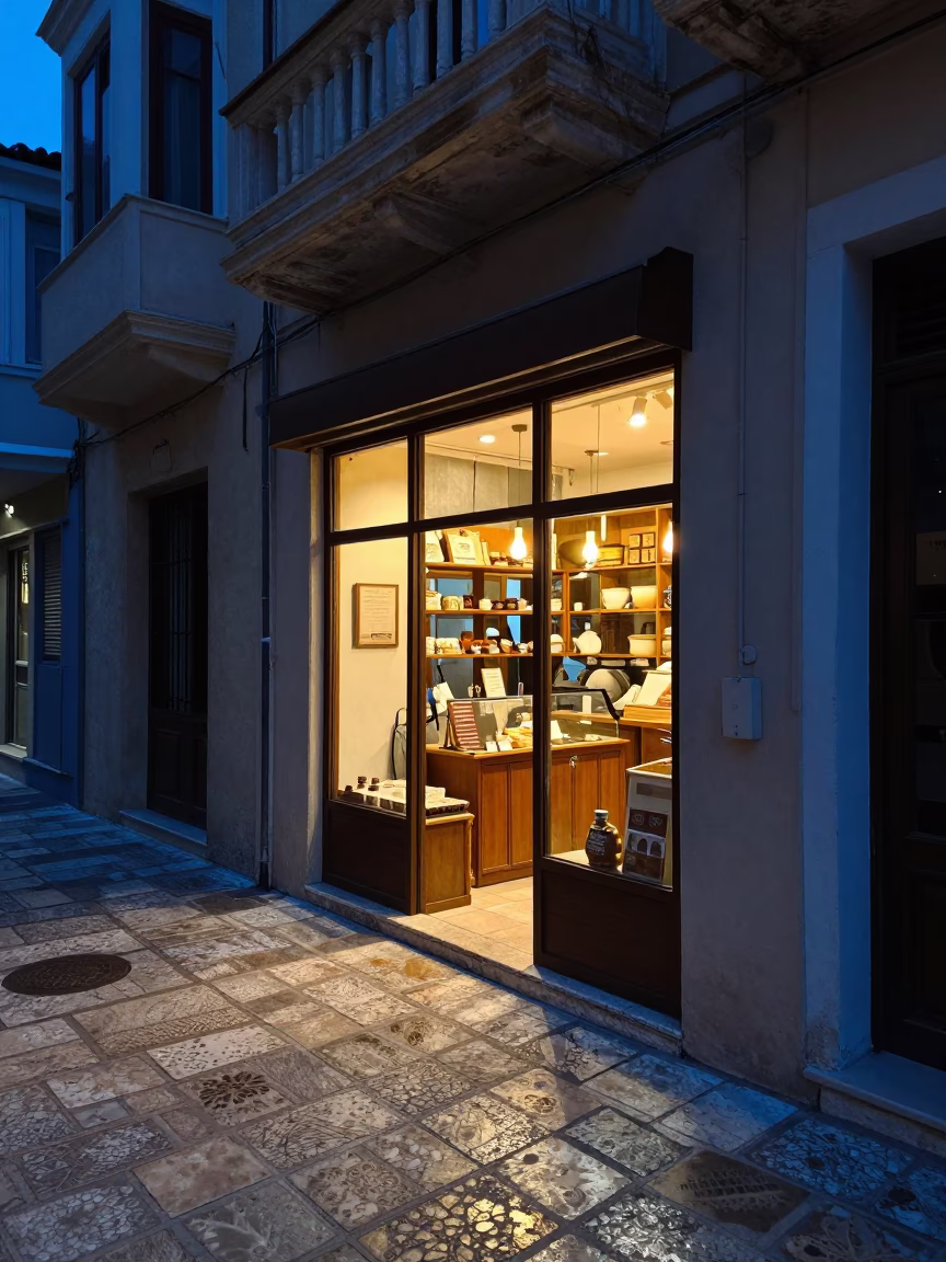 Bakery Entrance in Athens in in Athens, Greece