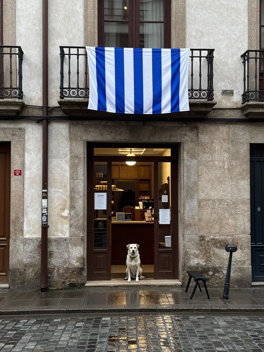 Bakery Entrance in Bilbao in in Bilbao, Spain