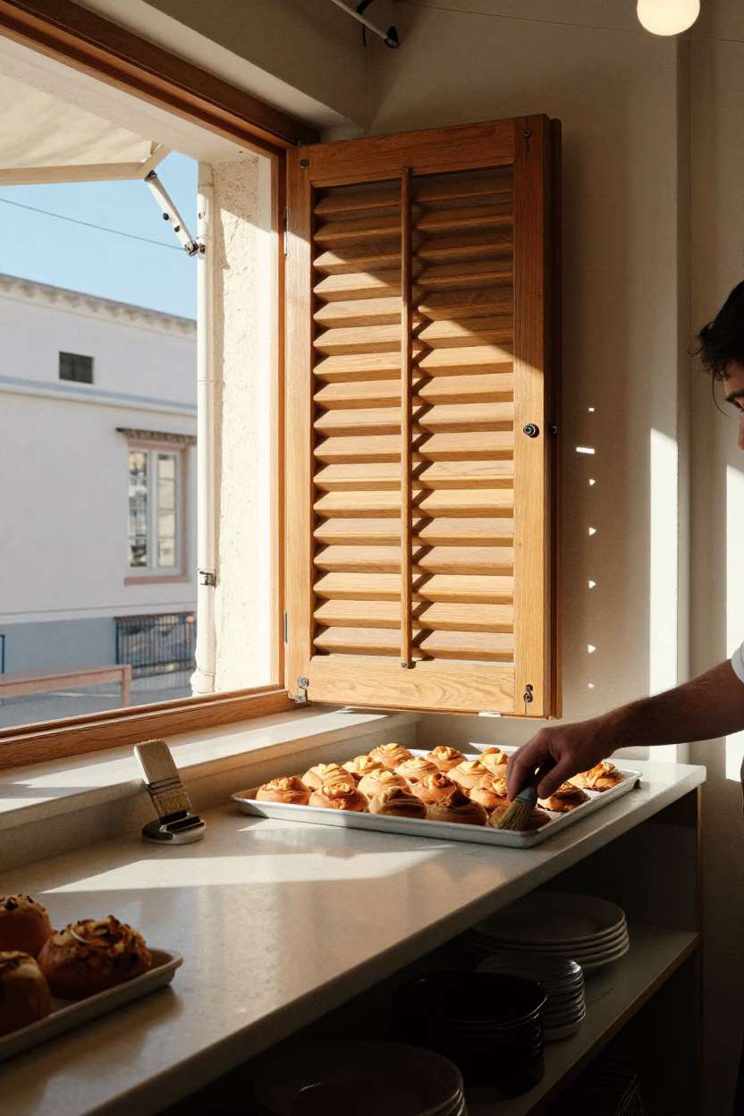 Bakery Interior in Athens at Clear Late-afternoon Light in in Athens, Greece