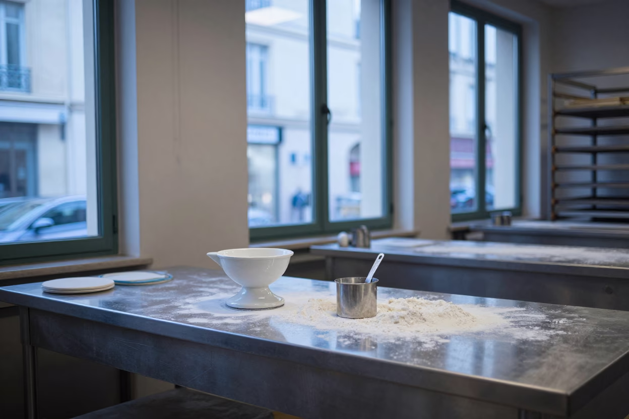 Bakery Interior in Marseille at Sunrise Light in in Marseille, France