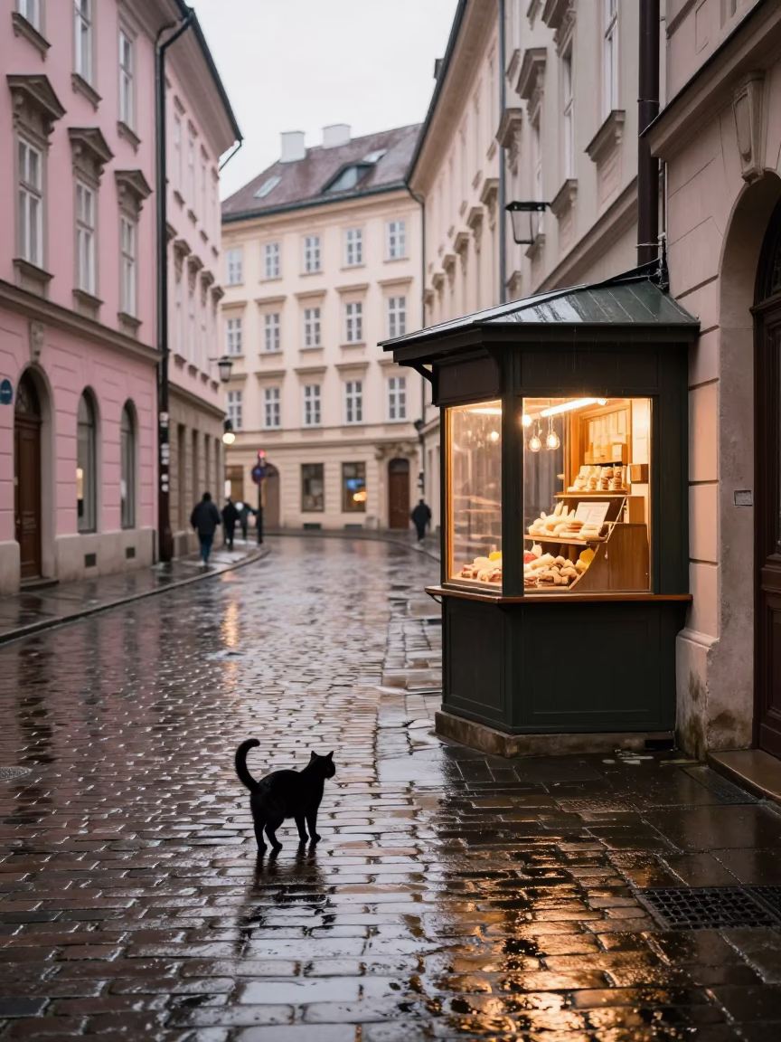 Bakery Kiosk in Vienna in in Vienna, Austria
