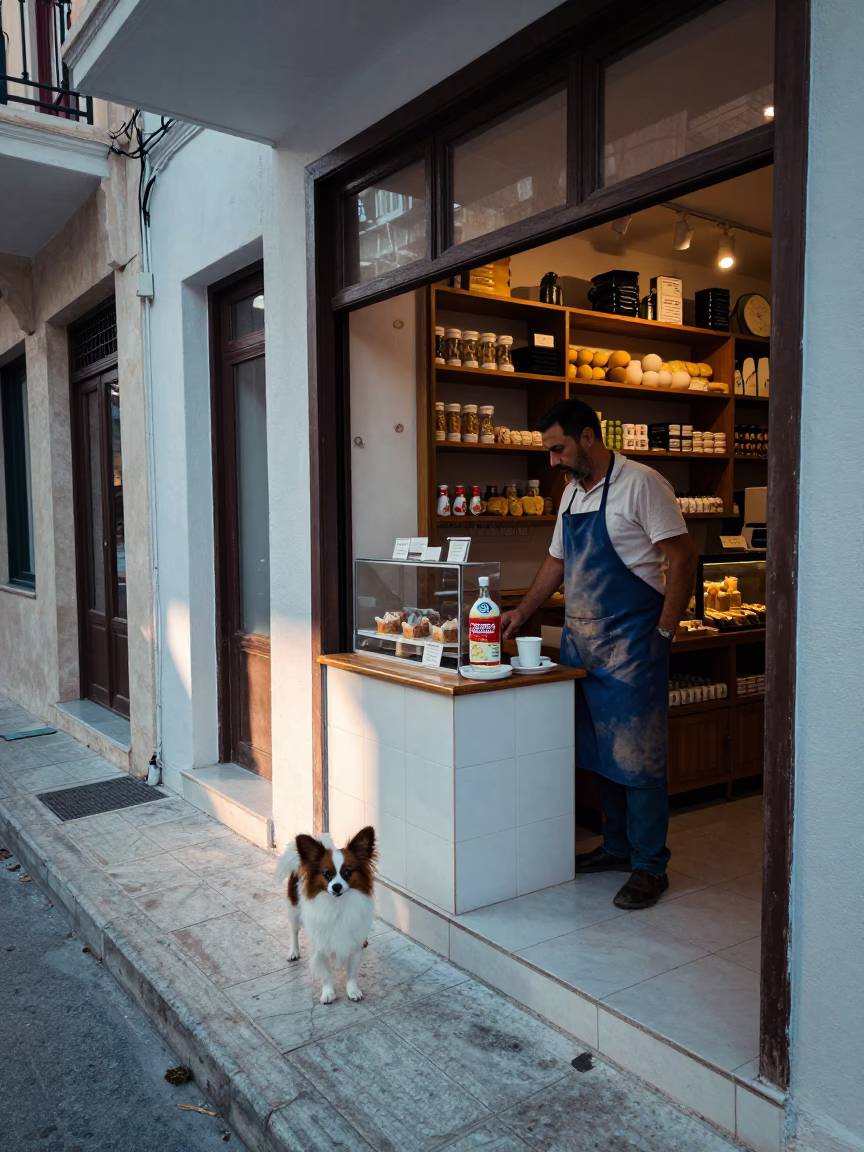 Bakery Shopkeeper in Athens in in Athens, Greece