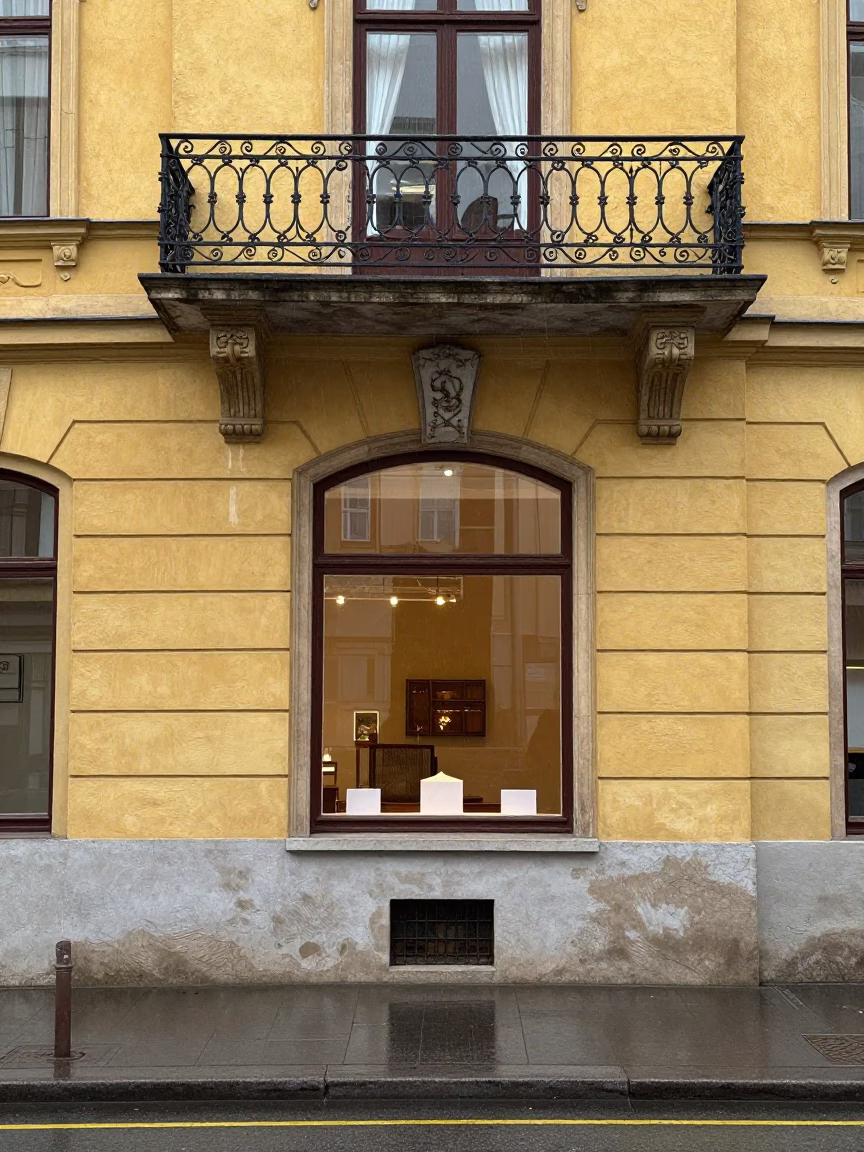 Bakery Window in Budapest in in Budapest, Hungary