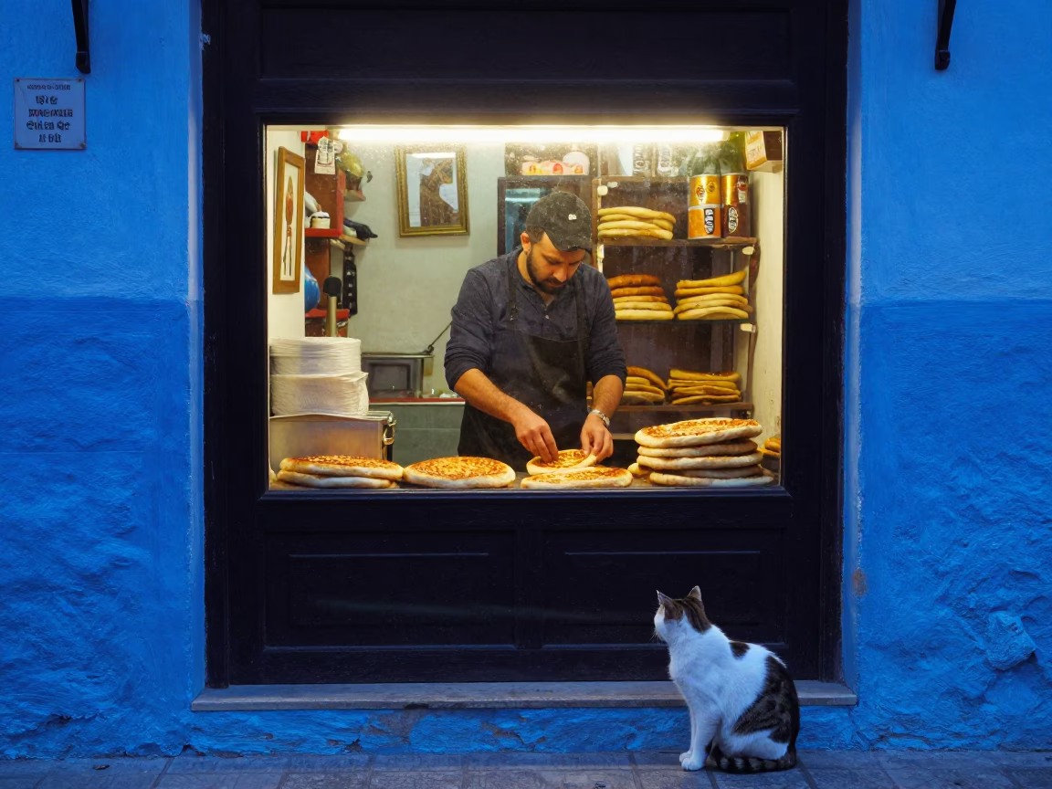 Bakery Window in Casablanca in in Casablanca, Morocco