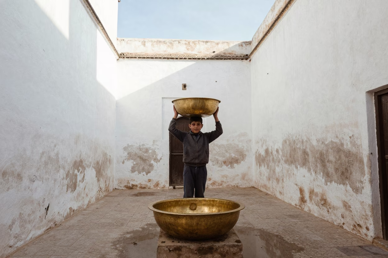 Balancing Basin in Fez in in Fez, Morocco