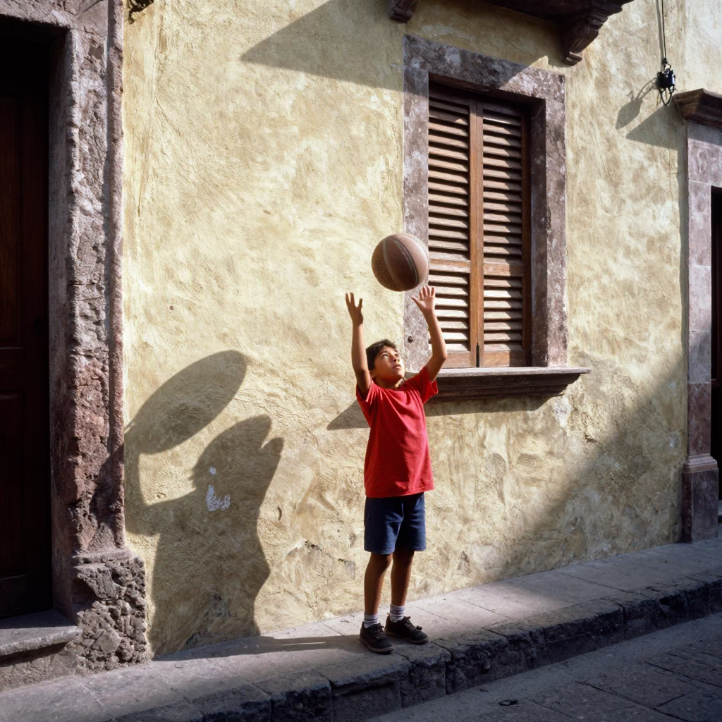Balancing Basketball in Oaxaca in in Oaxaca, Mexico