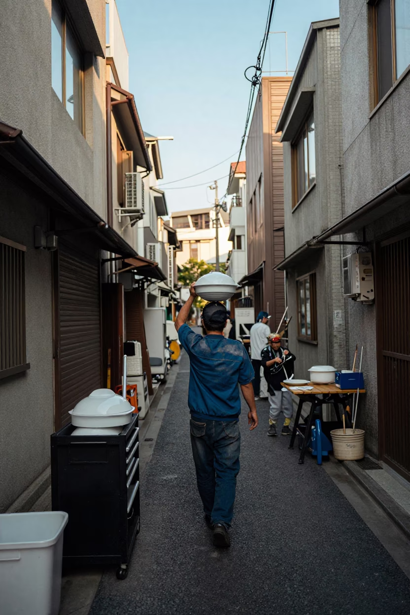Balancing Saucer in Osaka in in Osaka, Japan