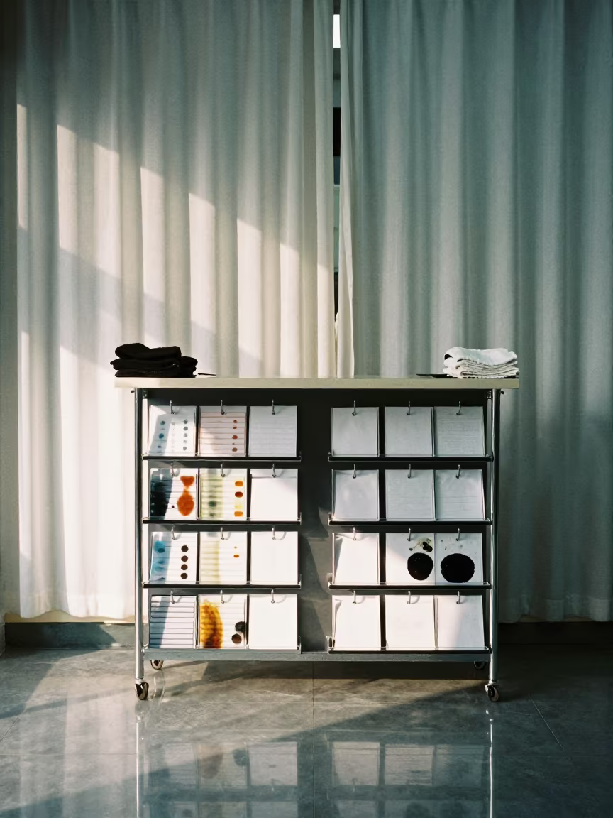 Balayage Clamp Rack at Salon Reception in at a salon reception counter in Patan