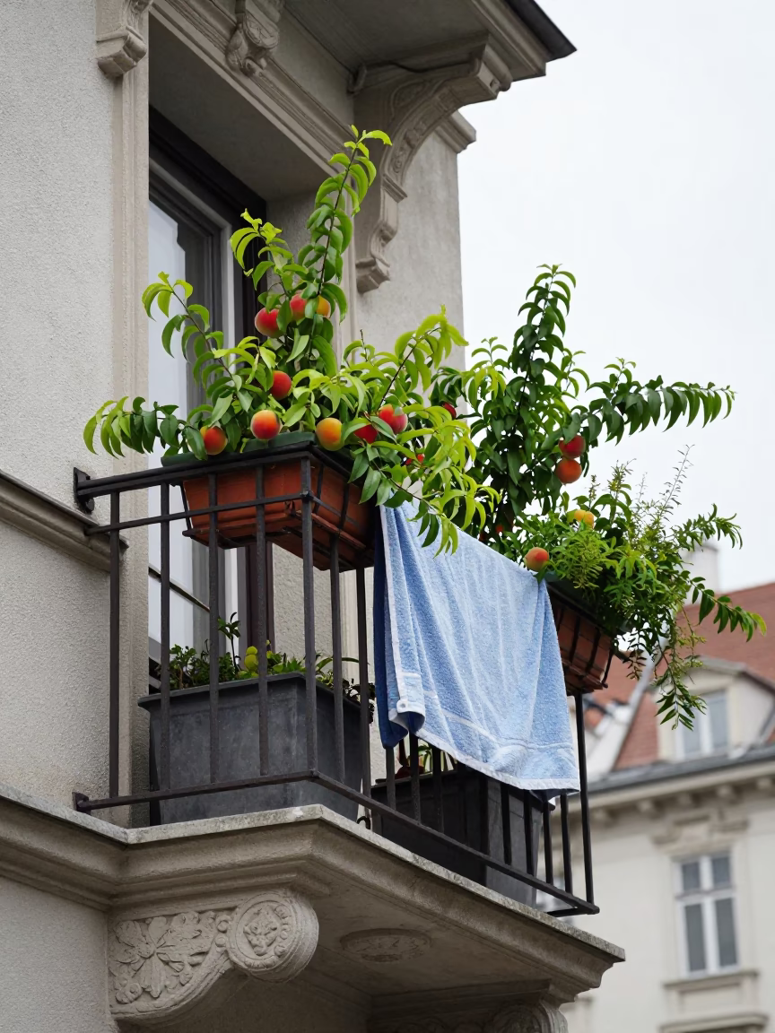 Balcony at Midday Light in Vienna in in Vienna, Austria