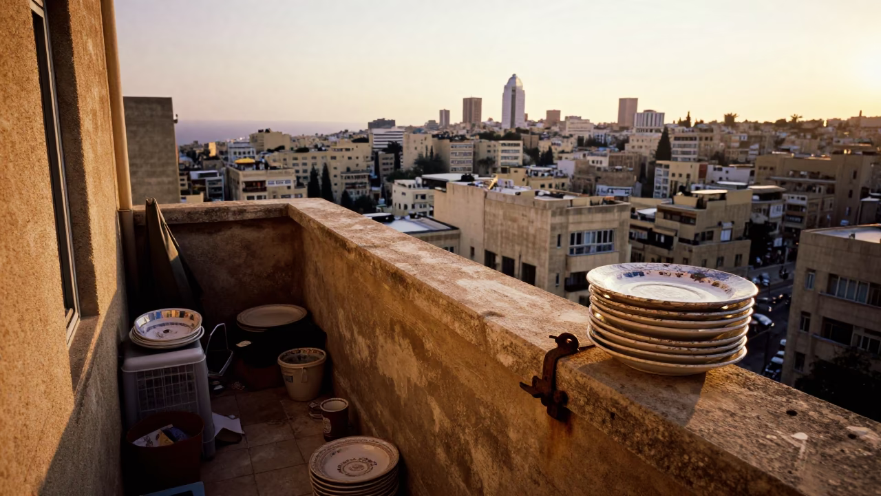 Balcony Clutter in Beirut in in Beirut, Lebanon