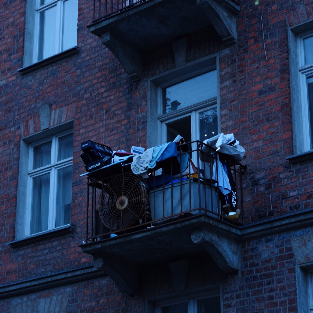 Balcony Clutter in Berlin in in Berlin, Germany