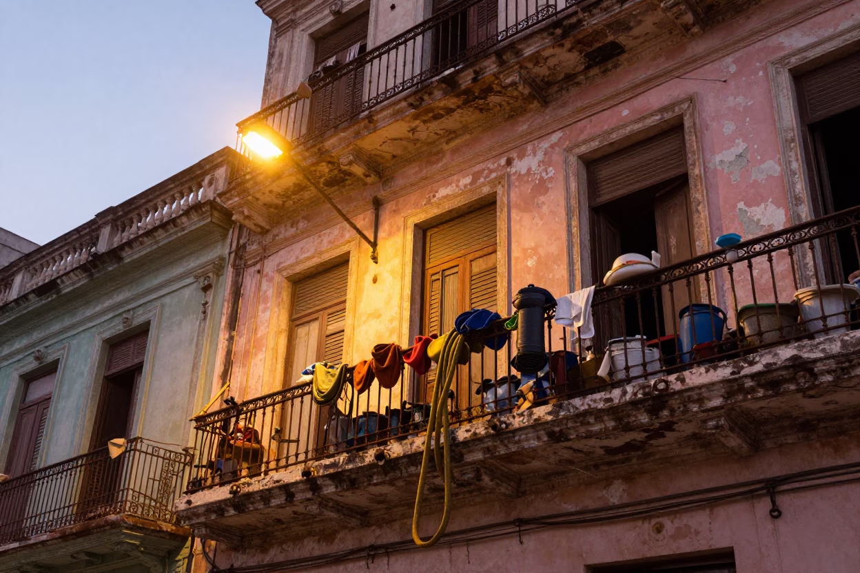 Balcony Clutter in Havana in in Havana, Cuba