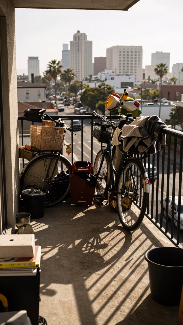 Balcony Clutter in Los Angeles in in Los Angeles, California, United States