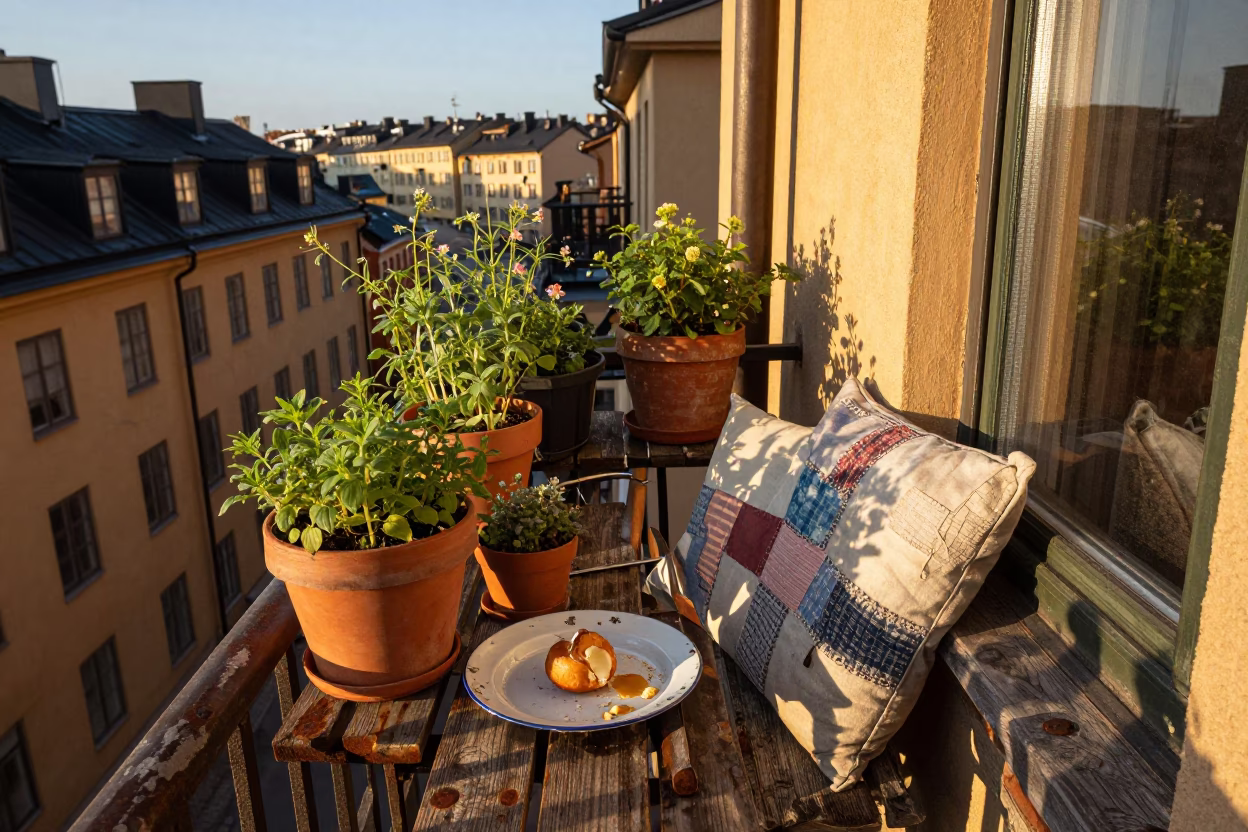 Balcony Clutter in Stockholm in in Stockholm, Sweden