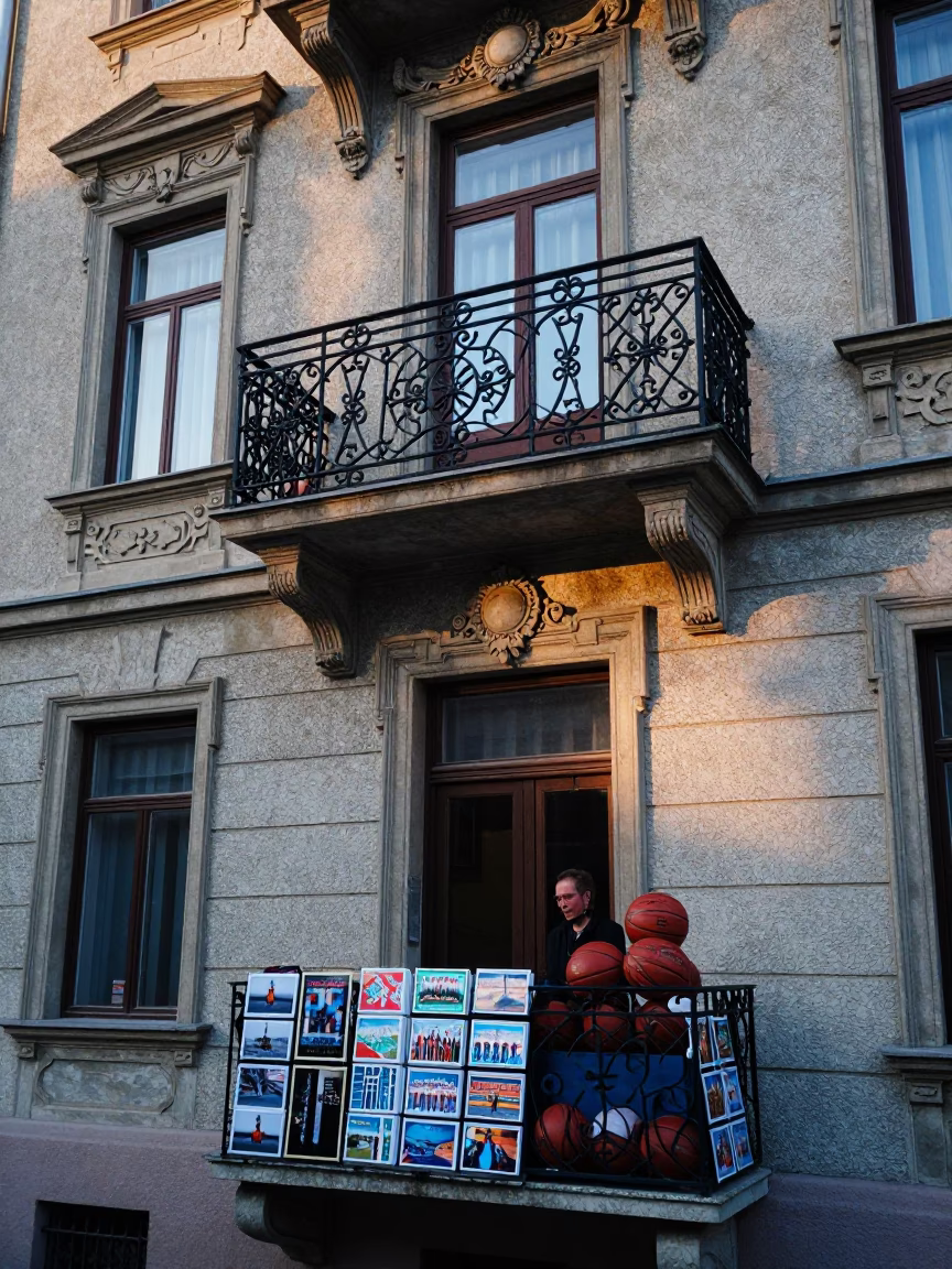 Balcony Display in Budapest in in Budapest, Hungary