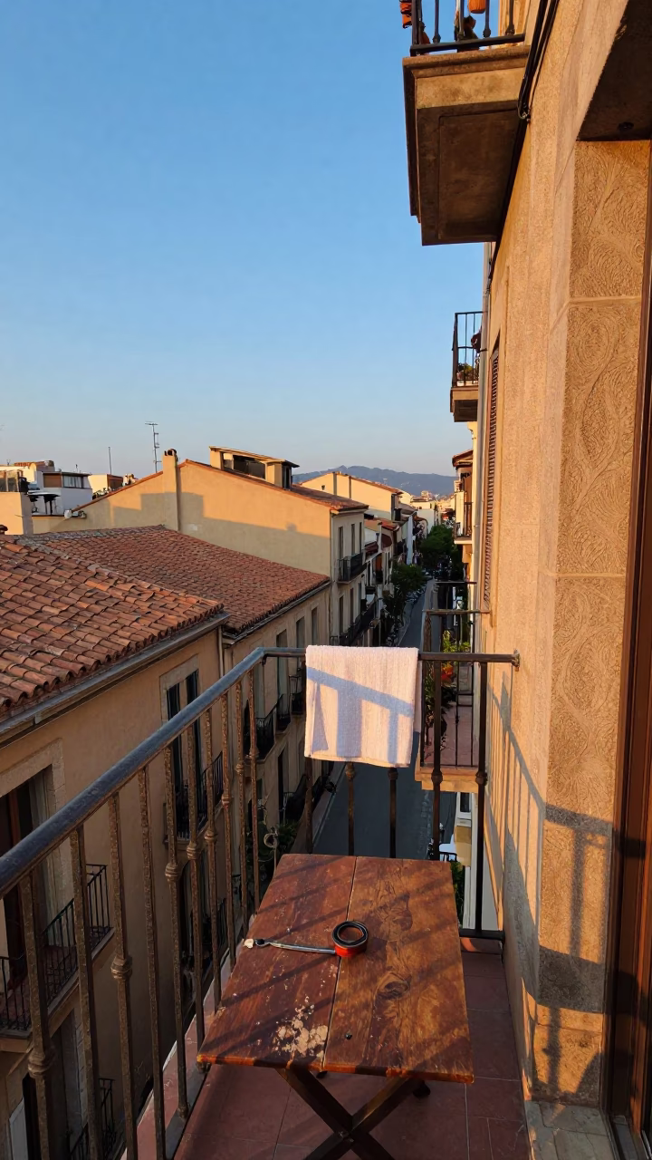 Balcony Evening in Barcelona in in Barcelona, Spain