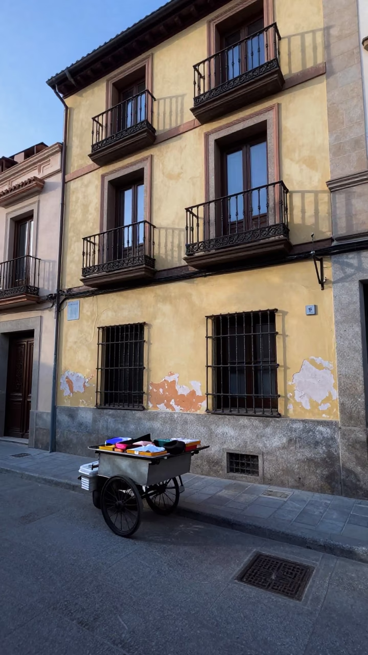 Balcony Facade in Madrid in in Madrid, Spain