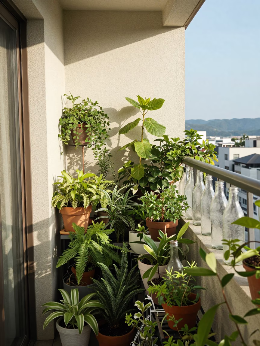 Balcony Garden in Fukuoka in in Fukuoka, Japan