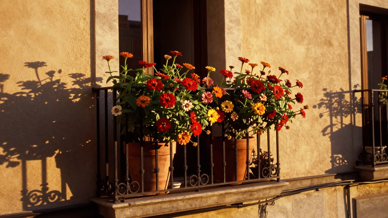 Balcony Garden in Madrid in in Madrid, Spain