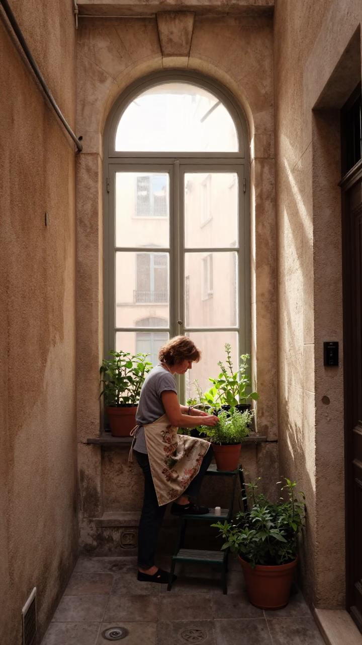 Balcony Herbs in Lyon in in Lyon, France