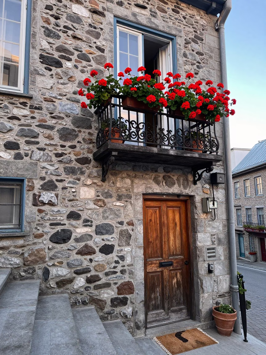 Balcony in Quebec City in in Quebec City, Quebec, Canada