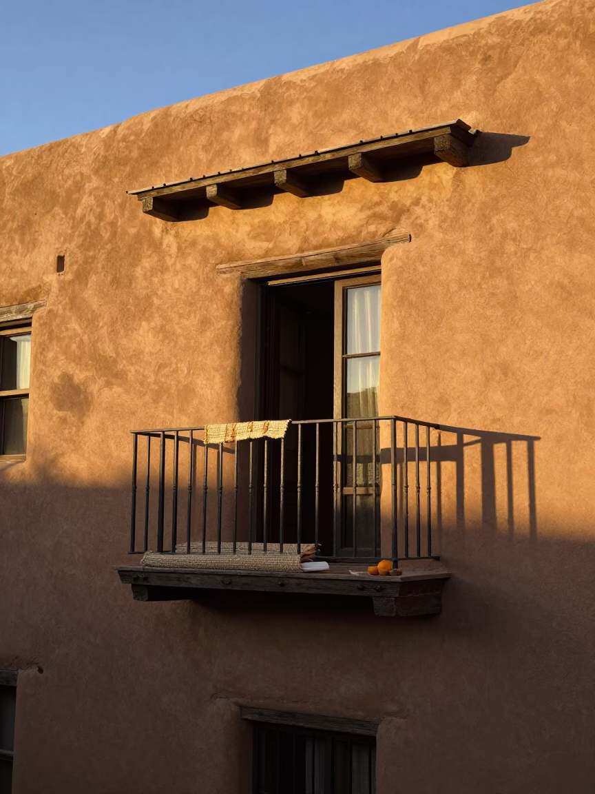 Balcony in Santa Fe in in Santa Fe, New Mexico, United States