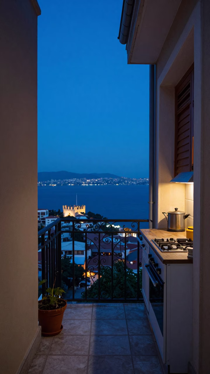 Balcony Kitchen in Izmir in in Izmir, Turkey