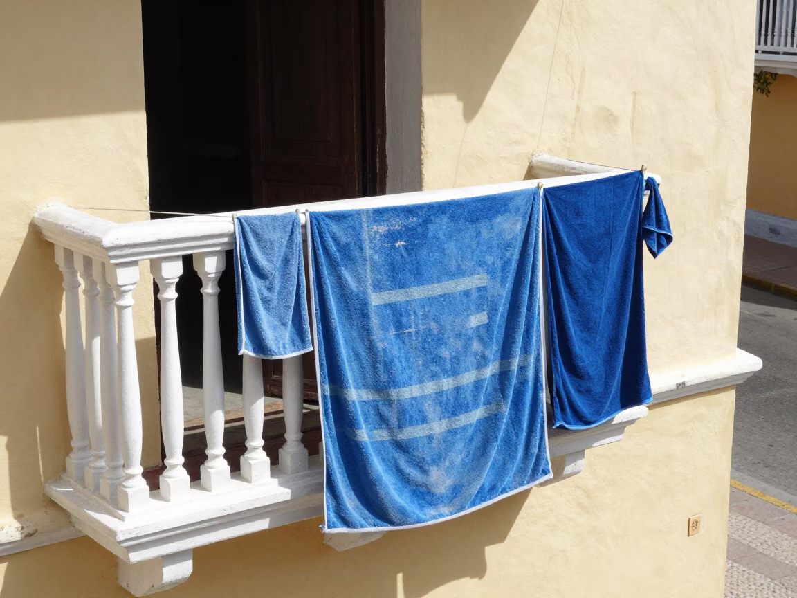 Balcony Laundry in Cartagena in in Cartagena, Colombia