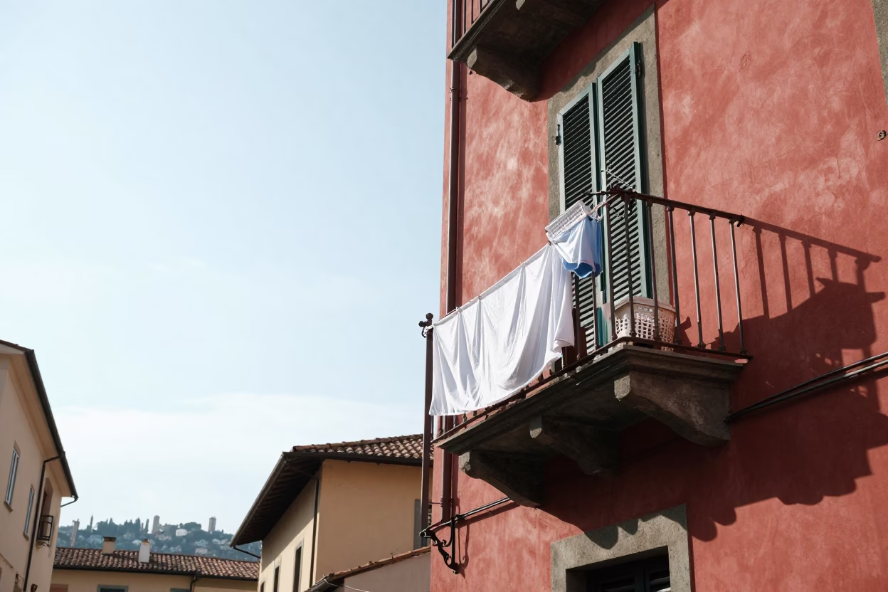 Balcony Laundry in Florence in in Florence, Italy