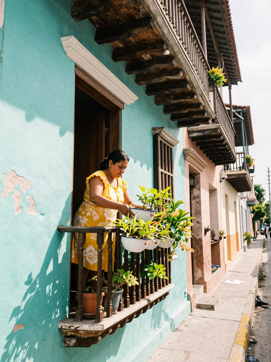 Balcony Plants in Cartagena in in Cartagena, Colombia