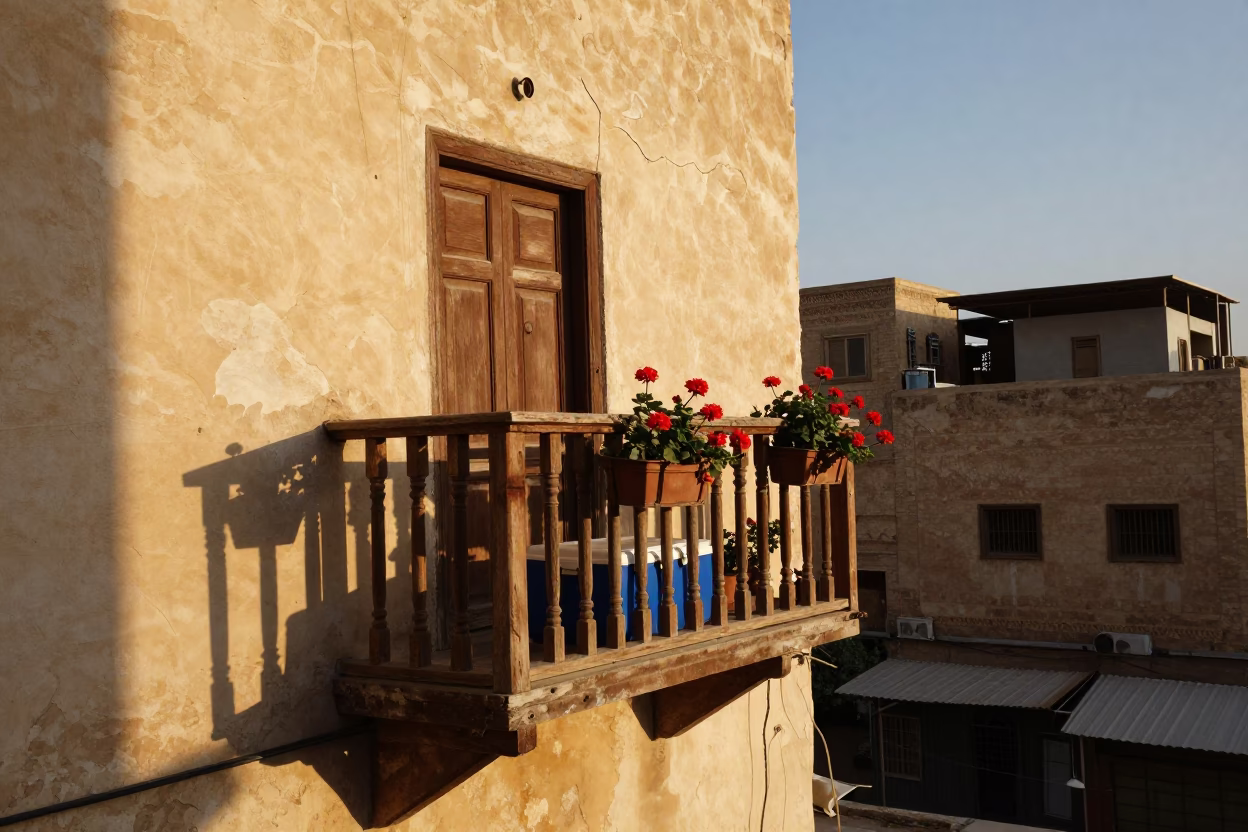 Balcony Railing in Alexandria in in Alexandria, Egypt