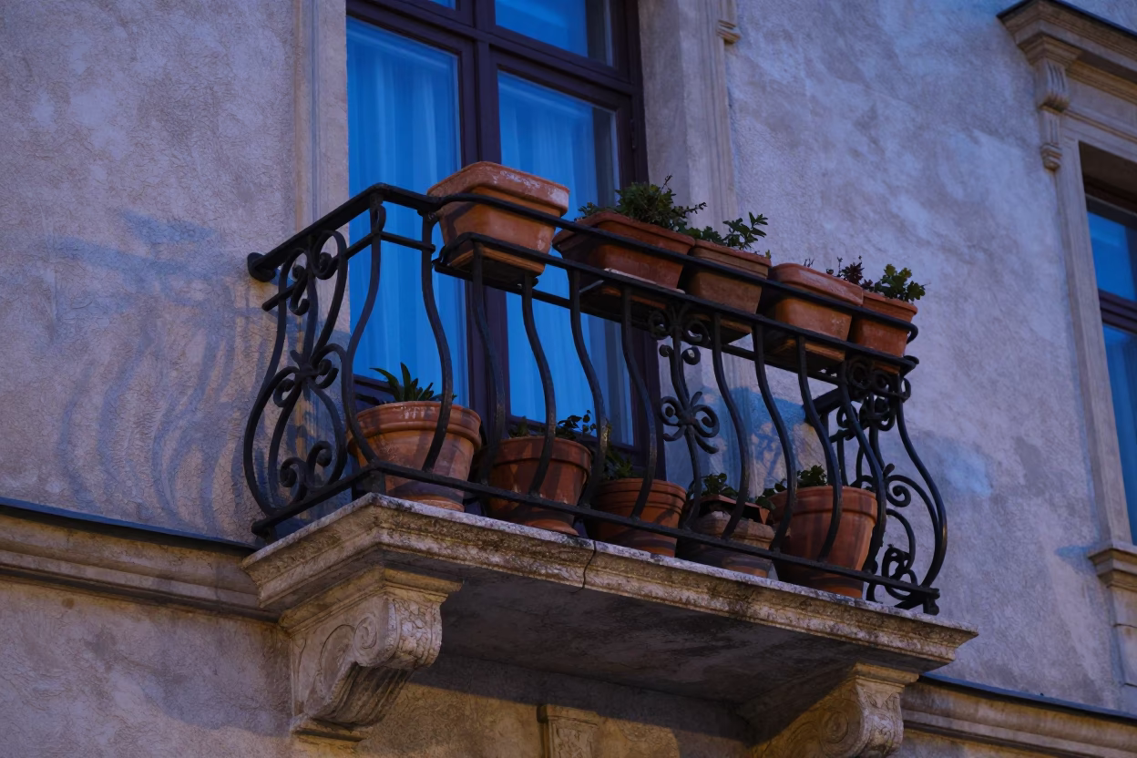 Balcony Railing in Budapest in in Budapest, Hungary