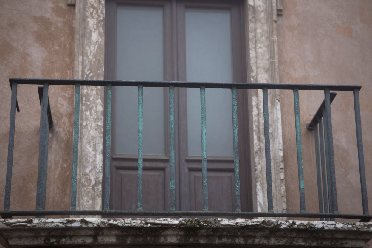 Balcony Railing in Rome in in Rome, Italy
