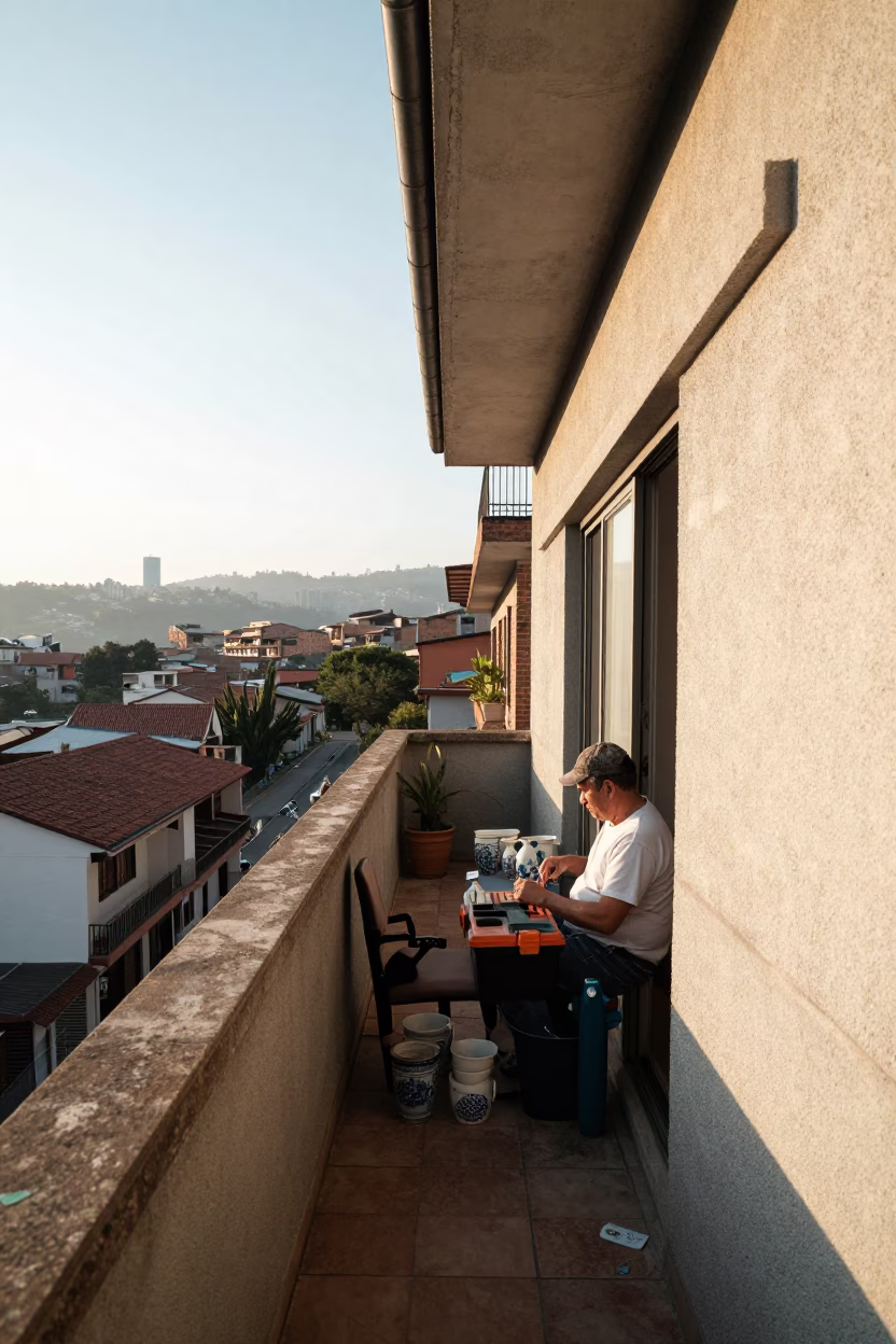 Balcony Routine in Medellin in in Medellin, Colombia