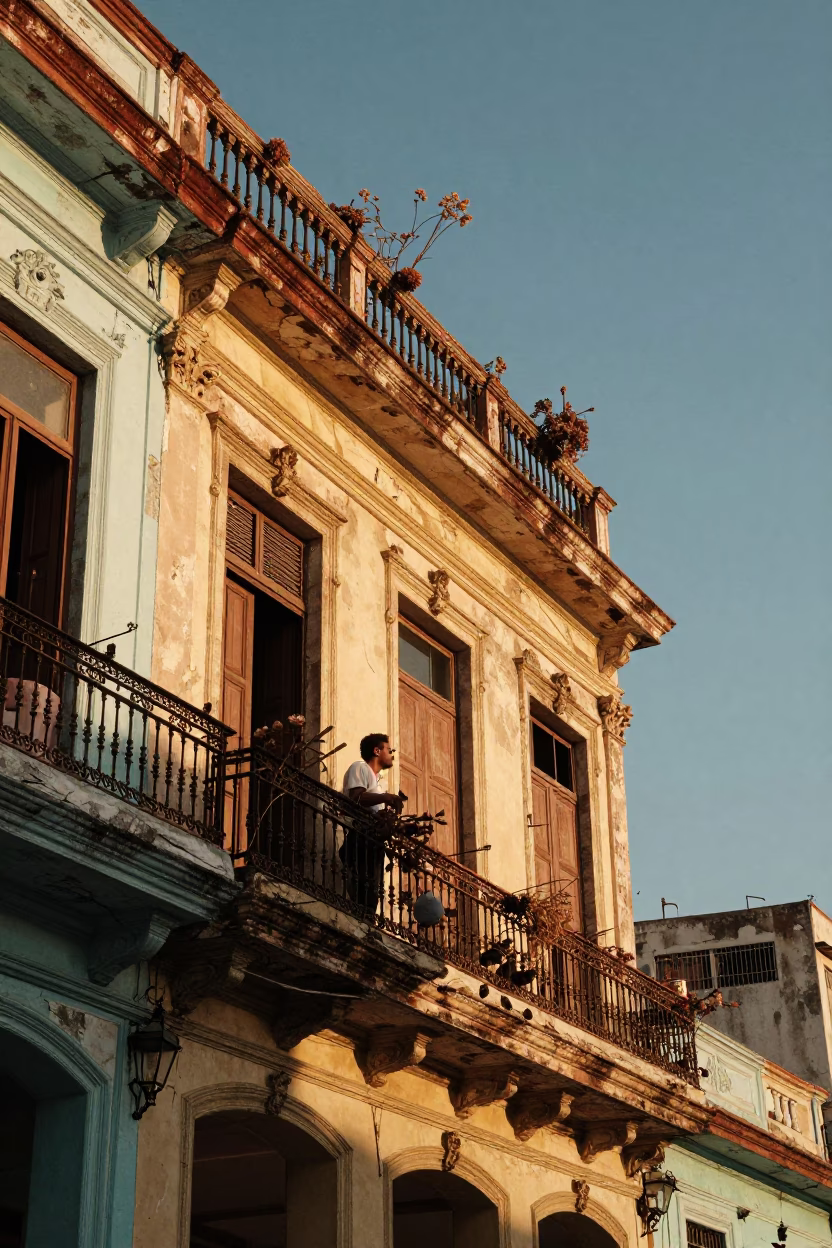 Balcony Scene in Havana in in Havana, Cuba